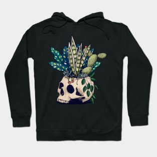 Plants Growing from a Skull Hoodie